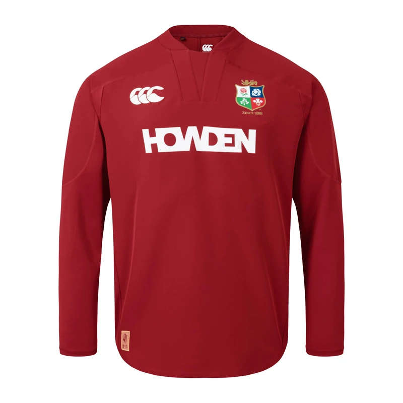 British & Irish Lions Men's Canterbury 2025 Drill Shirt, Red Dahlia, L