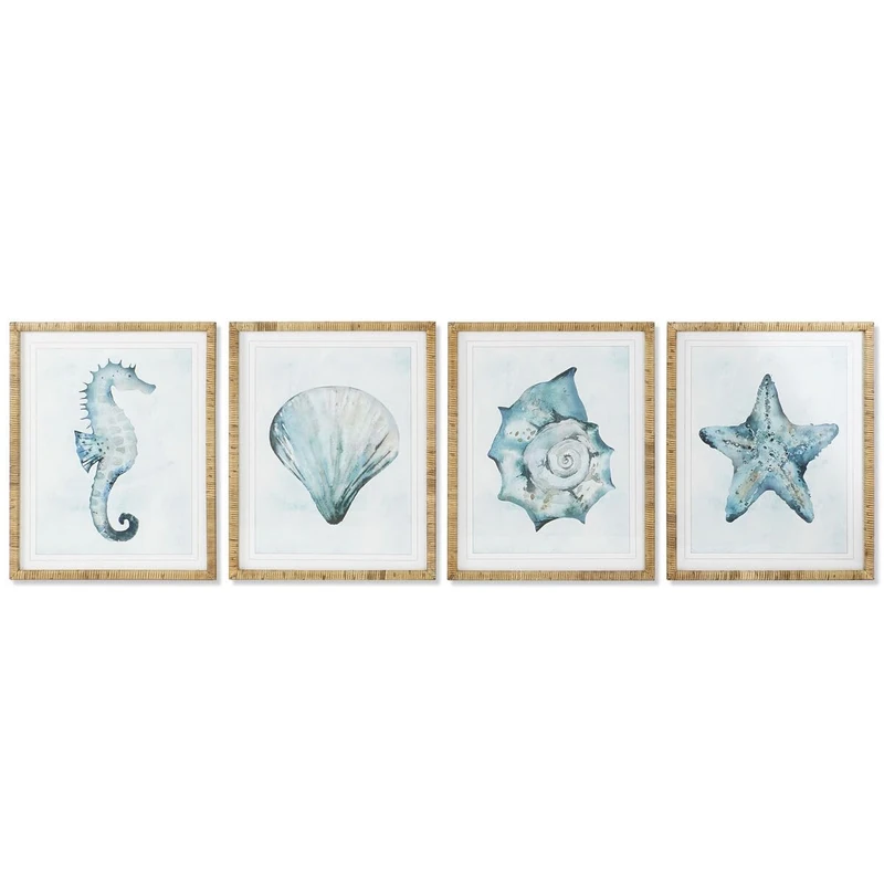Home ESPRIT Mediterranean Conch Picture 55 x 2.5 x 70 cm (4 Units)