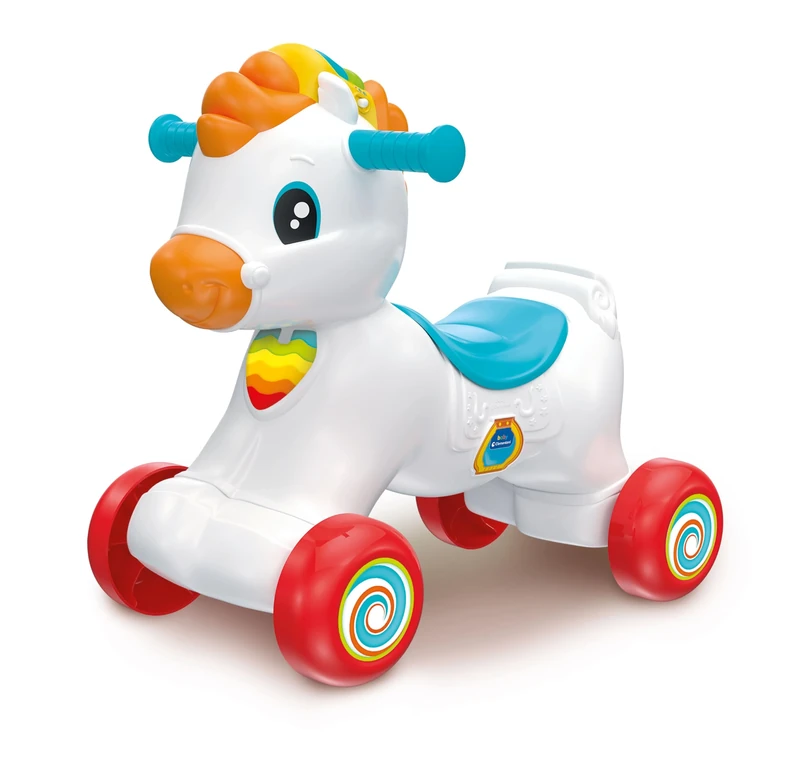 Clementoni- Tito the Rocking Horse & Runner: With Music, Songs & Educational Content (Numbers, Letters) for Babies (10+ Months)