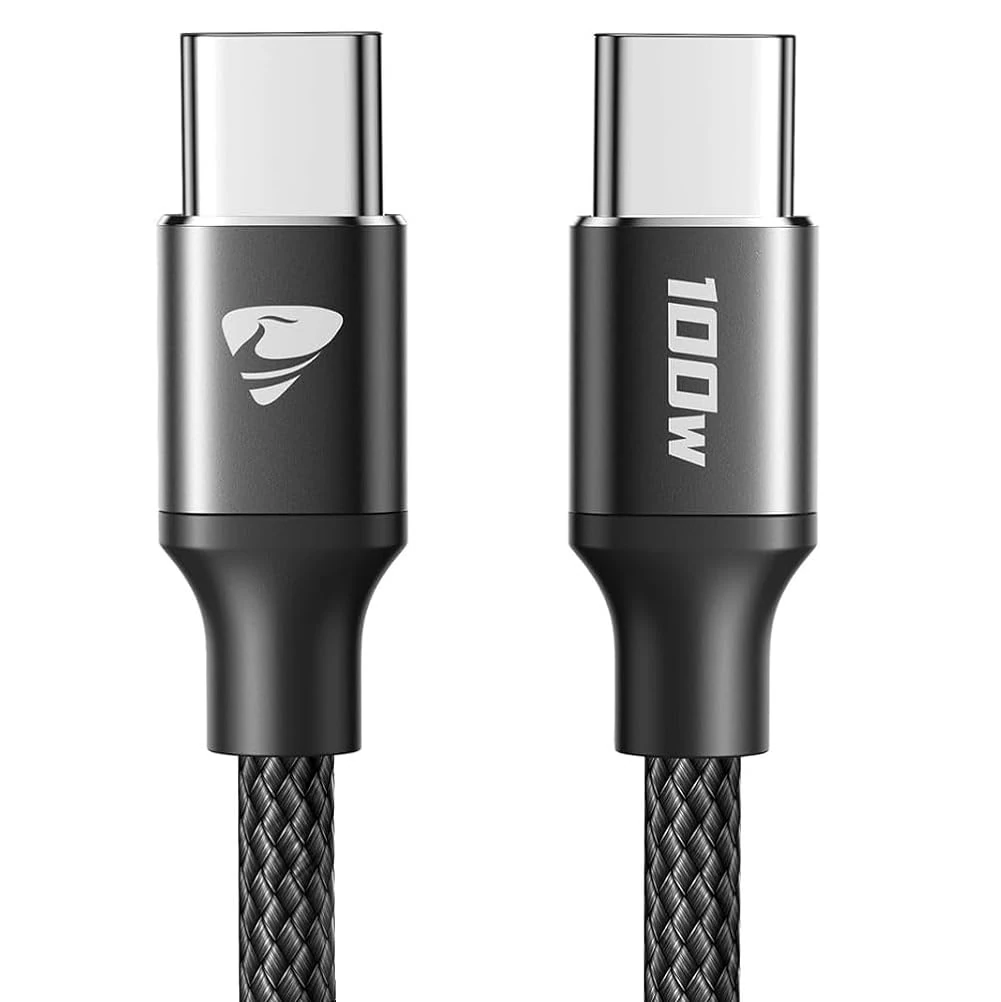 USB C Charger Cable, USBC to USBC Cable 100W Type C Charger Nylon Braided USB-C Fast PD3.0 Charging Lead for iPhone 15 Pro Max iPad Macbook Air Pro Samsung S23 S22 S21