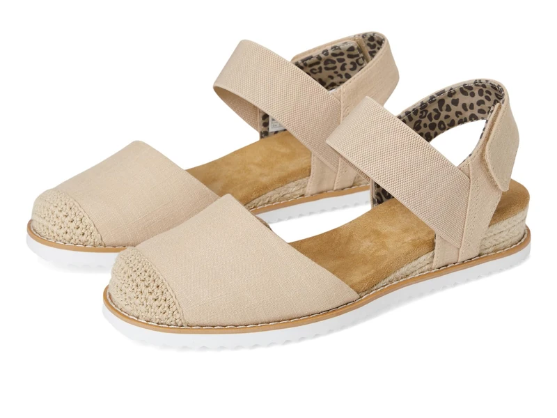 Skechers Women's Desert Kiss-Sun Shining Ballet Flat, Natural, 3.5 UK