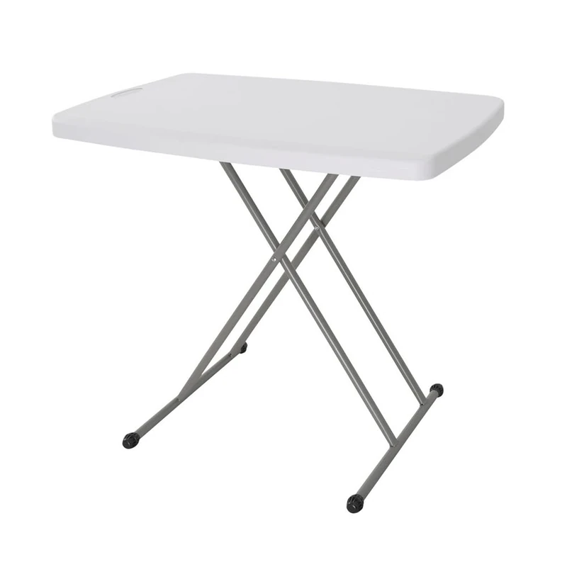 BigBuy Garden Folding Table White Steel HDPE 76 x 50 x 71.5 cm