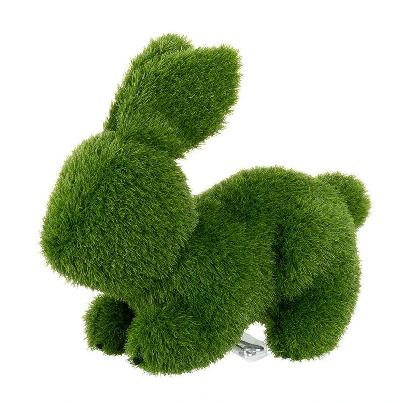 BigBuy Outdoor Decorative Figurine Polypropylene Artificial Grass Rabbit 30 x 55 x 38 cm