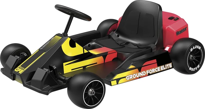 Razor Ground Force Elite-Electric Go-Kart for Ages 13+, Up to 14 MPH, Up to 40 Minutes of Continuous Use, 350-watt Hub-Driven Motor, Forward/Reverse Drive Switch, 36V Rechargeable Battery