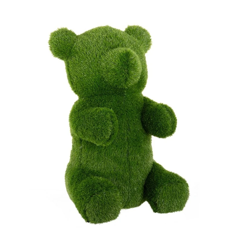 BigBuy Outdoor Artificial Grass Bear Figure - 48 x 58 x 80 cm