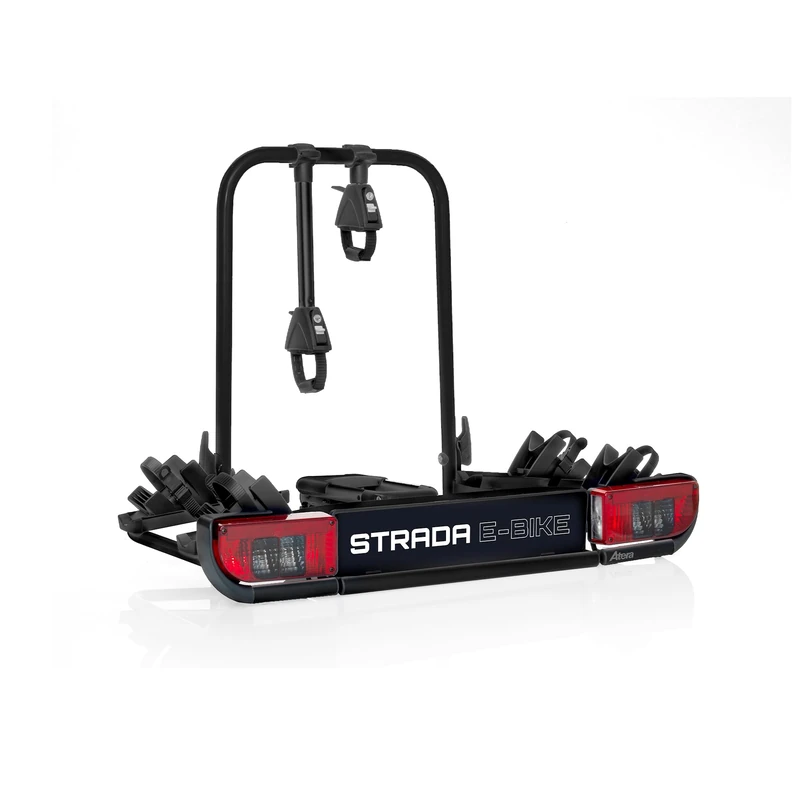Atera 022698 Strada E-Bike Black Edition Car Bicycle Carrier with Rear Lights for 2 Bicycles