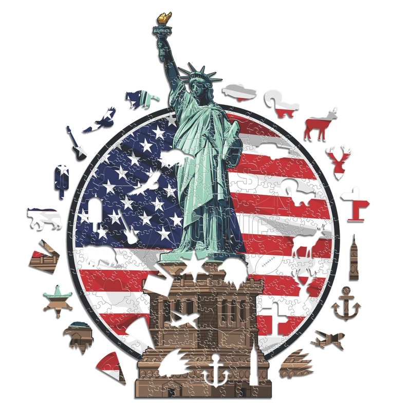Iconic Puzzles Statue of Liberty - 500 Piece Wooden Puzzle