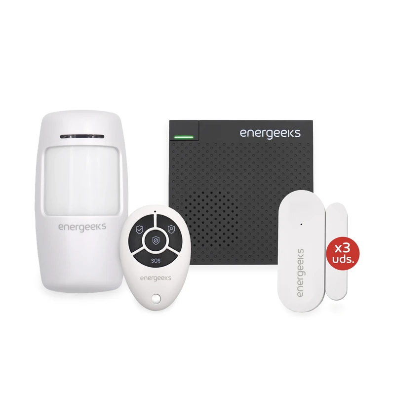 Wifi + GSM Protect Plus alarm system. Central Wifi + GSM-H502 x 1pc.Adapter DC 5V/1A x 1Pc. Motion sensor x 1Pc. Remote control x 1Pc. Opening sensor x 1Pc x 1Pc - Image 1