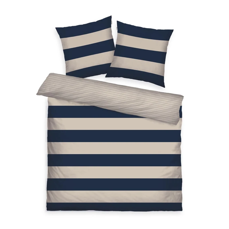Klaus Herding GmbH Bedding, Dark Navy & Sunny Sand, Full