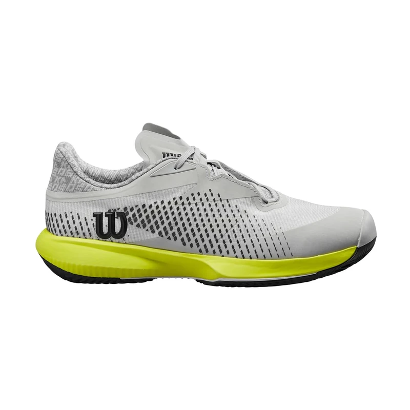 Wilson Kaos Swift 1.5 Clay Tennis Shoe for Clay Court, Men's, Size 12 1/2, Pearl Blue/Black/Safety Yellow