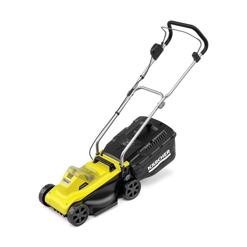 Kärcher LMO 2-18 Cordless Lawnmower, Grass Catcher Container Volume 30 L, 5-Level Cutting Height Adjustment 3,500 rpm, without Battery and Charger, Yellow
