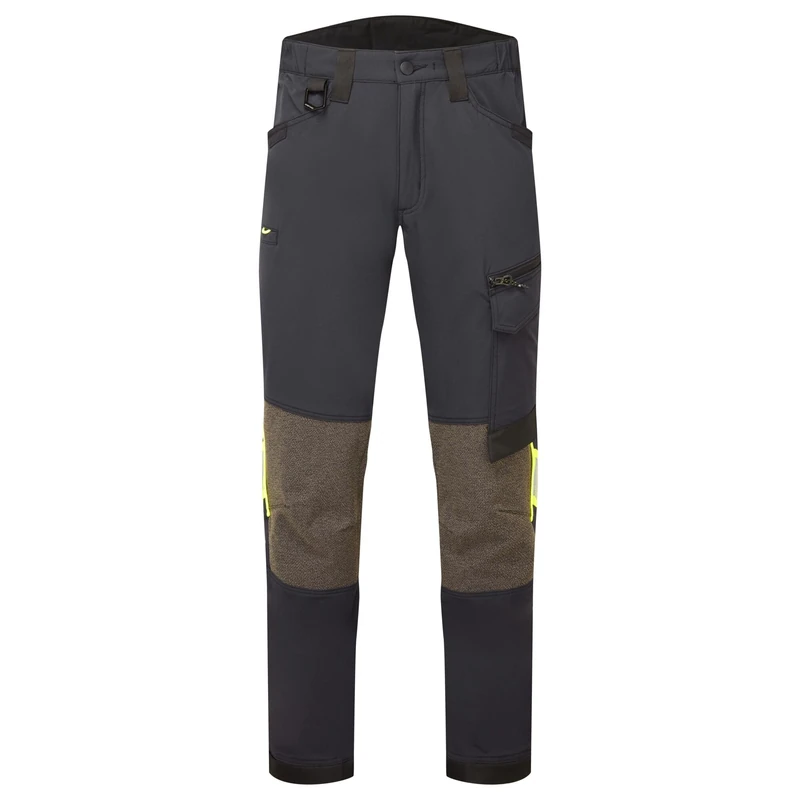 Portwest EV441 EV4 Stretch Work Trousers Ultra Four Way Stretch Nylon Fabric Laser Cut Ventilation Knee Pad Pockets Utility Compartments Inner Boot Clip Triple Stitched Seams, Tall, Black , 40