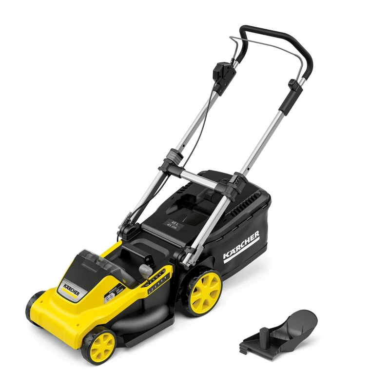 Kärcher LMO 5-18 Dual Cordless Lawnmower, Ideal for Grass Areas up to 550 m2, Cutting Width: 41 cm, Motor: 36 V, Grass Catcher Container: 45 L, Can be Used with 2 Kärcher 18 V Batteries, Batteries Not