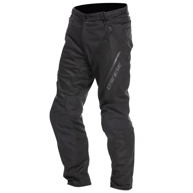 Dainese - Drake 2 Super Air Tex Pants, Mesh Motorcycle Trousers, Ventilated and Lightweight, with Removable Protectors, Men, Black/Black, 46
