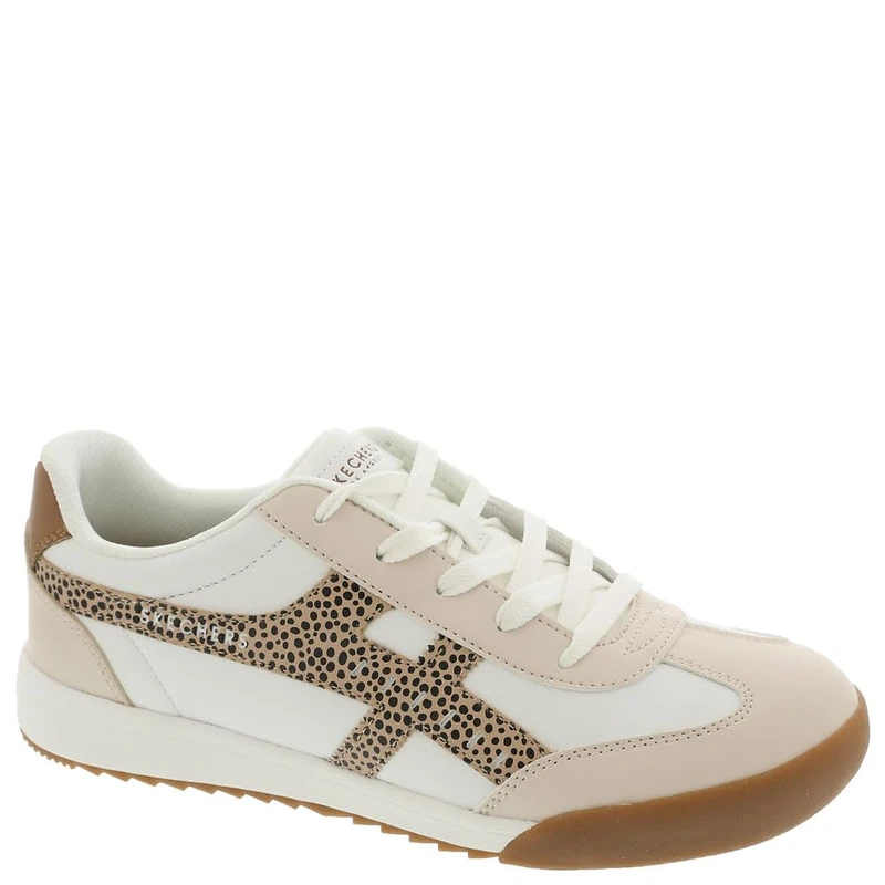 Skechers Women's Zinger-Concrete Safari Sneaker, White/Leopard, 8.5