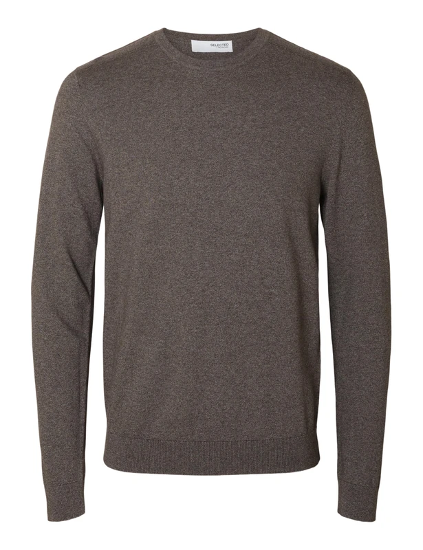 SELECTED HOMME Male Long Sleeve Knitted Jumper, Morel., L - Image 1