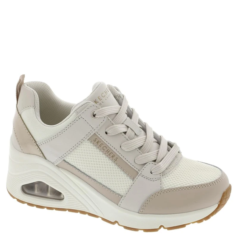 Skechers Women's Uno Wedge-Everything Nice Sneaker, Off-White, 7.5