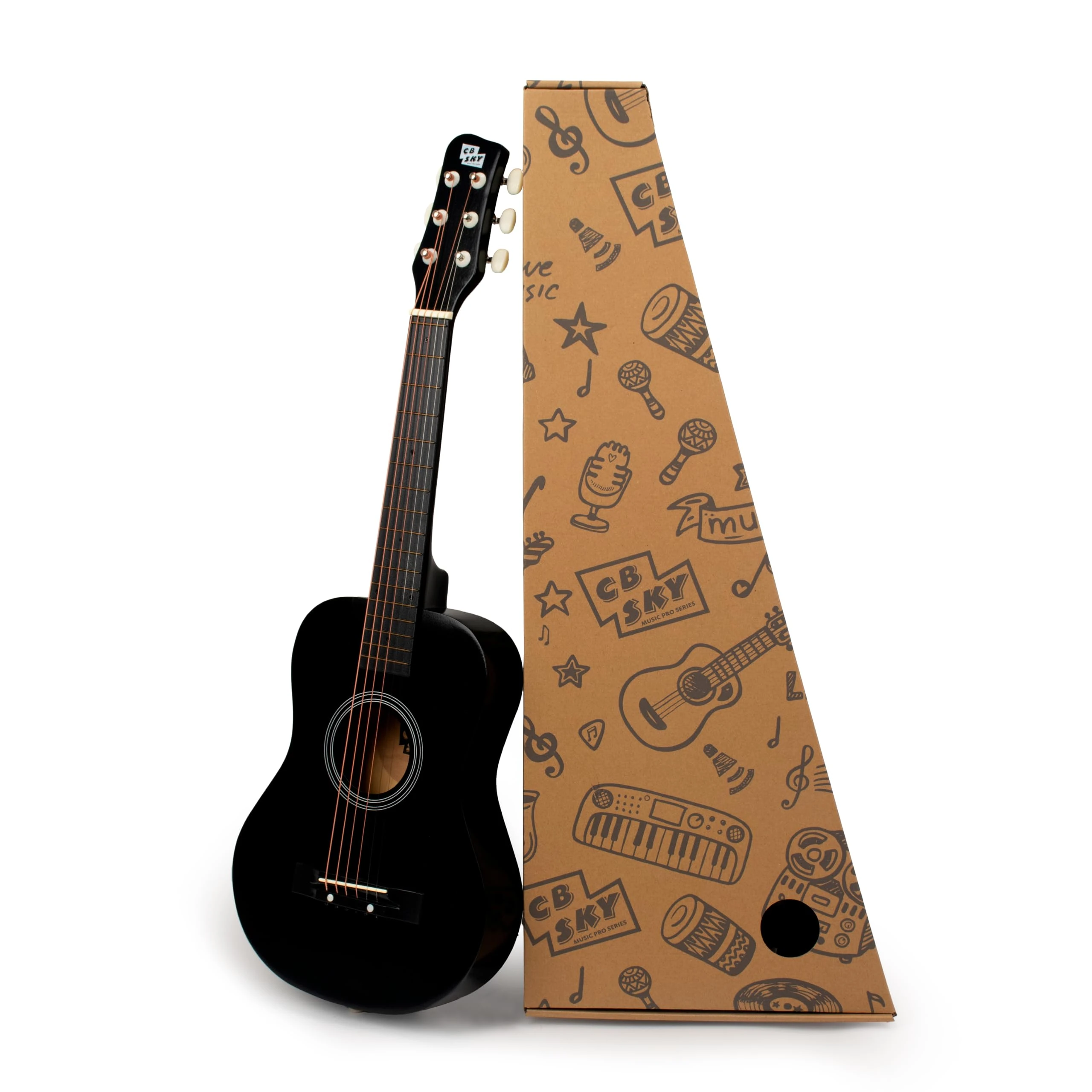 CB SKY 30-inch Junior (Black)/Student Acoustic Guitar/Beginner/Kids musical instrument