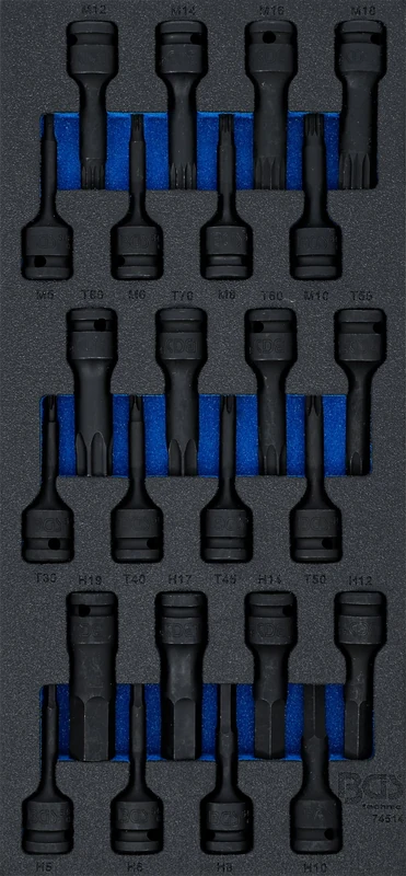 BGS 74514 | Tool Tray 1/3: Impact Bit Socket Set | 12.5 mm (1/2") | 24 pcs.