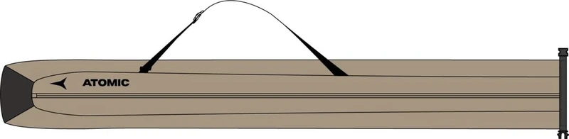 ATOMIC Ski Bag, Robust Ski Bag for 1 Pair of Skis and Poles, Adjustable Length Between 175-205 cm, Water and Dirt-Repellent Material