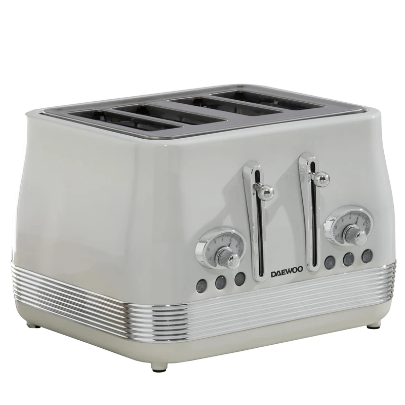 Daewoo Baltimore Collection, 2 Slice Toaster, Easy Cleaning, Safety Features, Cord Storage, High Lift Lever, Browning Controls, Defrost, Reheat, Cancel Functions, Buttermilk