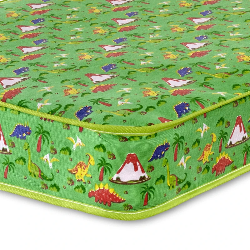 Extreme Comfort The Dreamy Dinosaur Kids Childs Toddlers First Dual Sided Mattress Foam Free With Pinna-Coil Mattress Spring System 6.5"/ 16.5cms Deep, 3ft Single 90cms x 190cms - Image 1