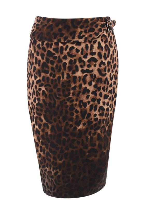 Tom Ford Pre-Loved Leopard Print Pencil Skirt