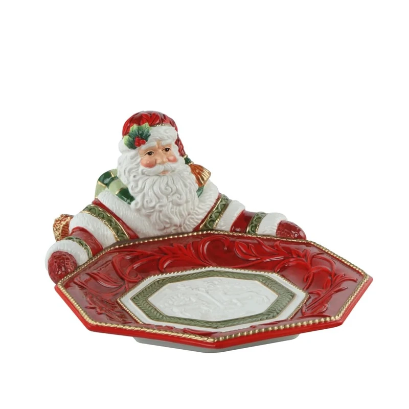 Goebel Bowl Santa Presents 36.5 cm - Fitz & Floyd Xmas
