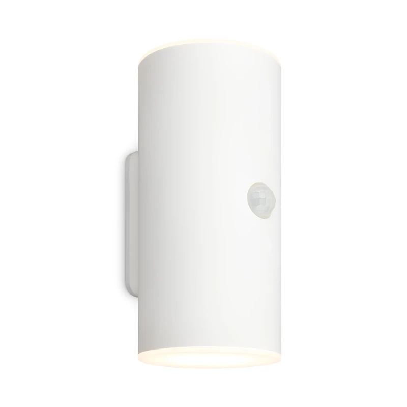 Briloner - Rechargeable LED Wall lamp with Motion Sensor, Twilight Sensor, 20 sec Timer, Outdoor LED Spotlight, 15.5x7x8.5 cm (HxWxD), White