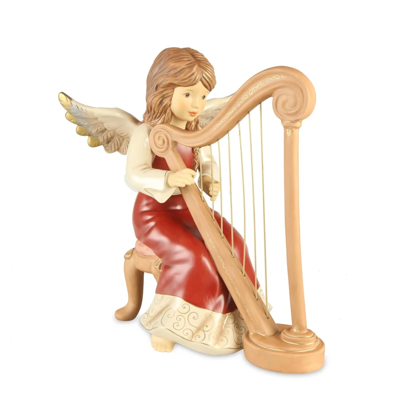 Goebel Angel Figurine Soft Melody Bordeaux - Heavenly Messengers Christmas