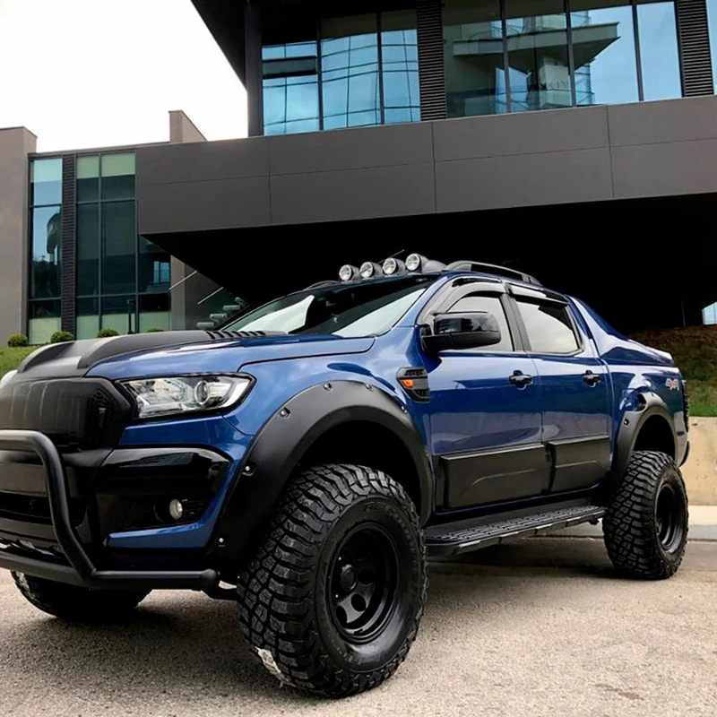 Oneway Set Fender Flares compatible with Ford Ranger T6/T7/T8 2012-2022 - Matt black