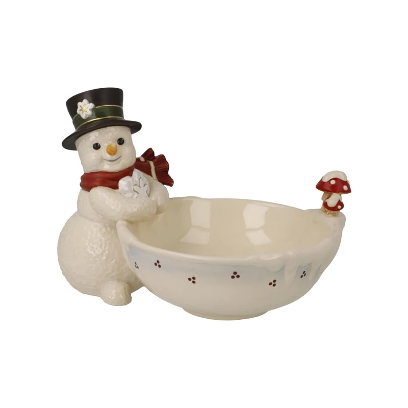 Goebel Snowy Winter Bowl - Snowmen Christmas