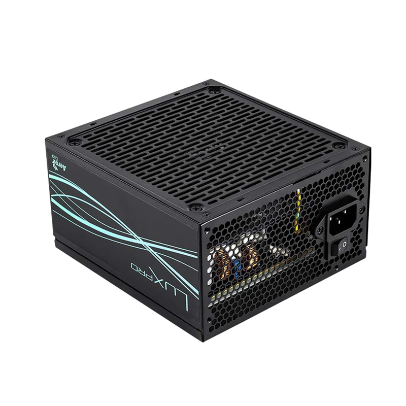 Aerocool LUXPRO550, Power Supply 550W, 80Plus Bronze 230V EU Certified, Efficiency +88%, Japanese Capacitors 105°C, FDB 14cm Fan with APFC Technology, 5 Years Warranty, Black