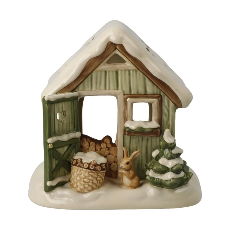 Goebel Snowy Garden Hut Figurine Winter Forest Christmas