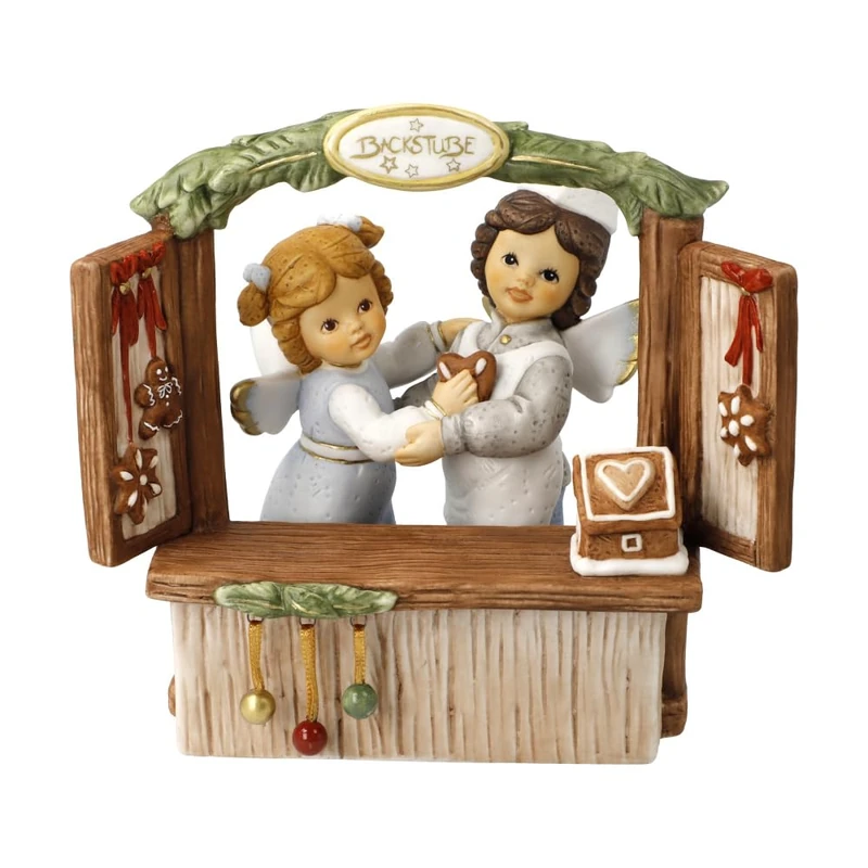 Goebel Angel Figurine Fun in the Bakery - Christmas Bakery Nina & Marco - Image 1