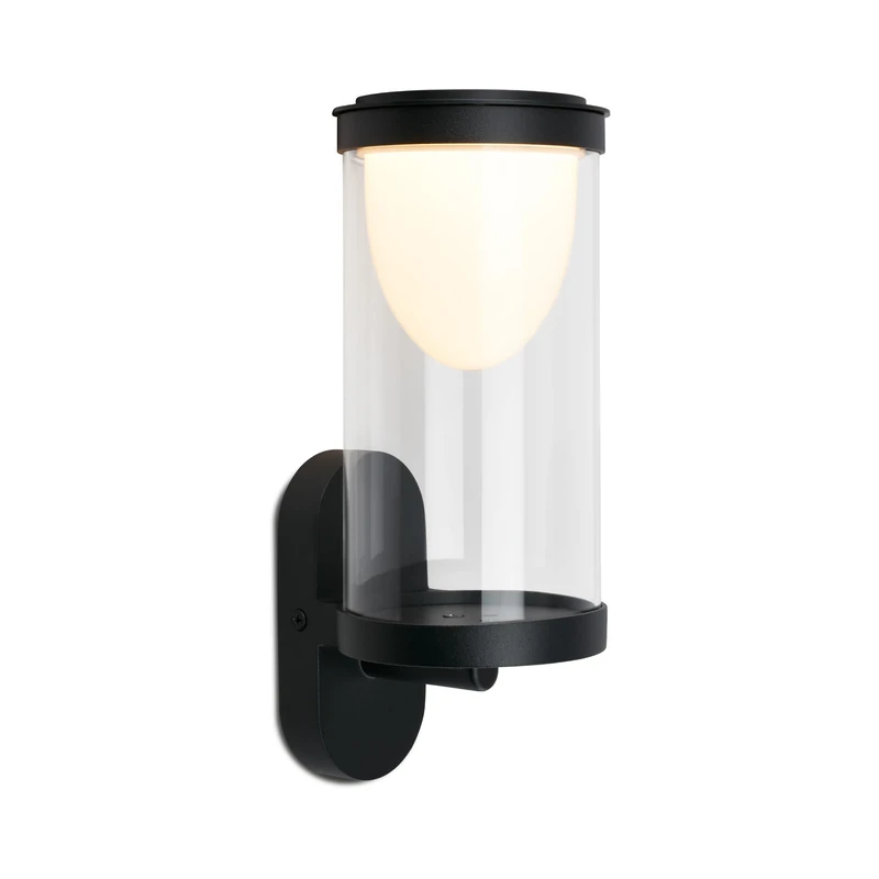 Briloner - LED Wall Light Without Touch Socket, Dimmable, Outdoor, Outdoor Wall Lighting, Outdoor Lighting, Outdoor Wall Light, 24x12x10cm, Black