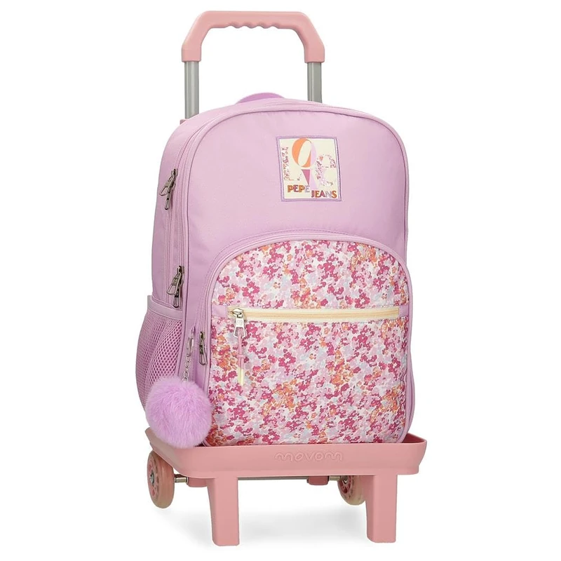 Pepe Jeans Sandra School Bag, Perfect Size for Backpack, Briefcase or Handbag by Joumma Bags, pink, Backpack and trolley