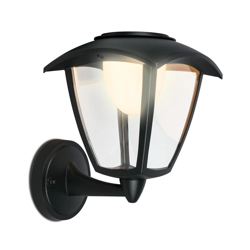 Briloner - Outdoor LED Wall Sconce Without Mains Connection, Step-Dimmable, Outdoor, Outdoor Wall Lighting, Outdoor Light, 23 x 19.5 x 16.5 cm, Black