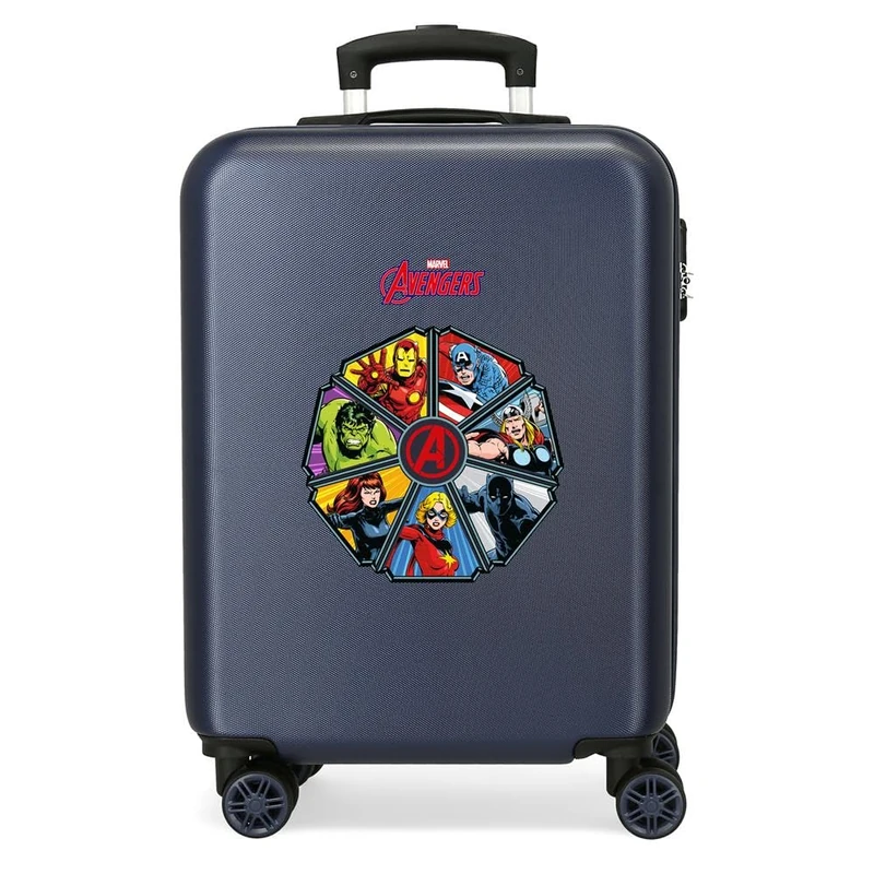Disney Kids Carry-on Luggage with Hard Suitcase and 4 Wheel Combination Lock is Made of ABS, a Rigid and Lightweight Material., Power Blue, Valigia da cabina, Cabin Suitcase