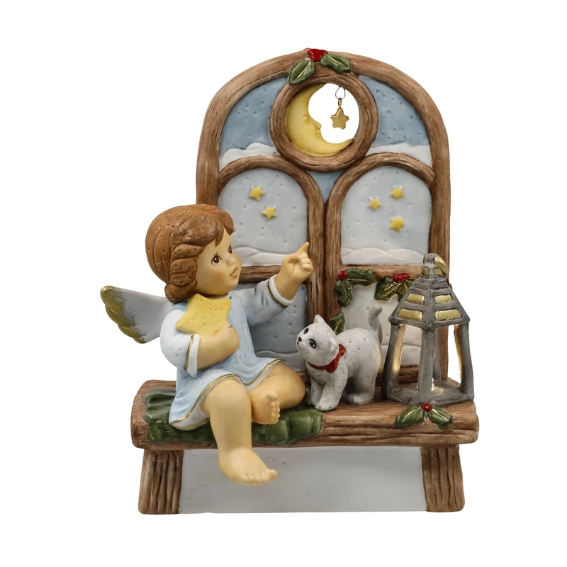 Goebel Angel Figurine Starry Night Winter Angel Nina & Marco - Image 1