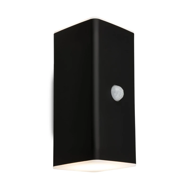 BRILONER - LED Wall Light Battery with Motion Sensor, Twilight Sensor, 20 Seconds Timer, Outdoor Light, Black, 15.5 x 6.5 x 8.5 cm (H x W x D)