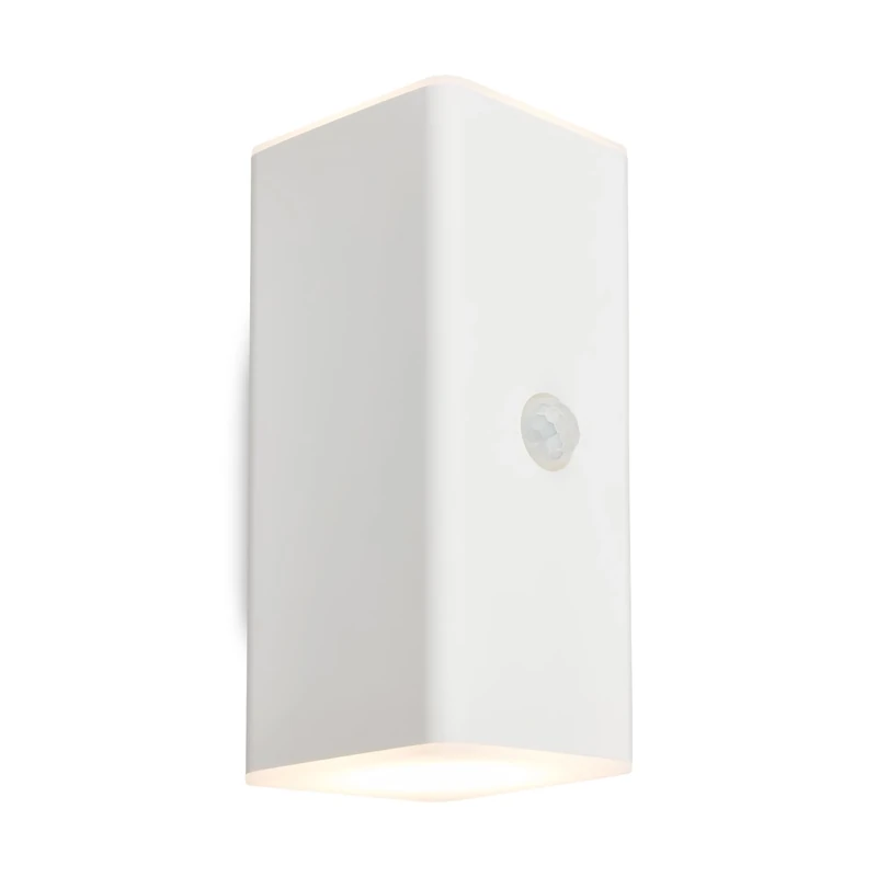 BRILONER - LED Wall Light Battery with Motion Sensor, Twilight Sensor, 20 Seconds Timer, Outdoor Light, Wall Light, Outdoor Light, Outdoor Wall Light, 15.5 x 6.5 x 8.5 cm (H x W x D), White