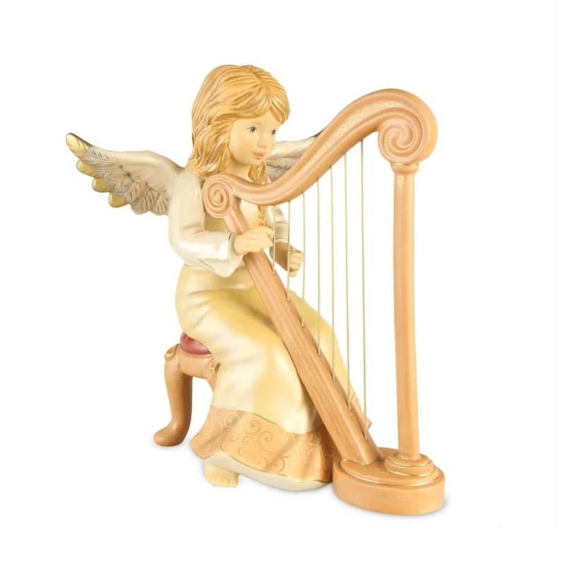 Goebel Angel Figurine Gentle Melody Champagne - Heavenly Messengers Christmas