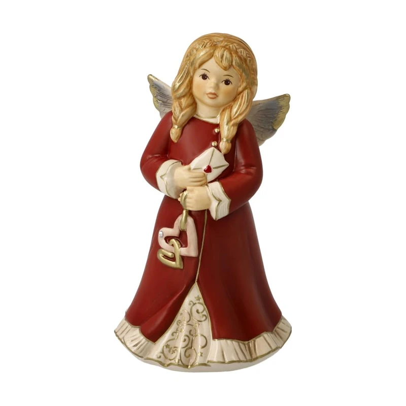Goebel Angel Figurine Loving Greeting Bordeaux - Heavenly Messengers Christmas