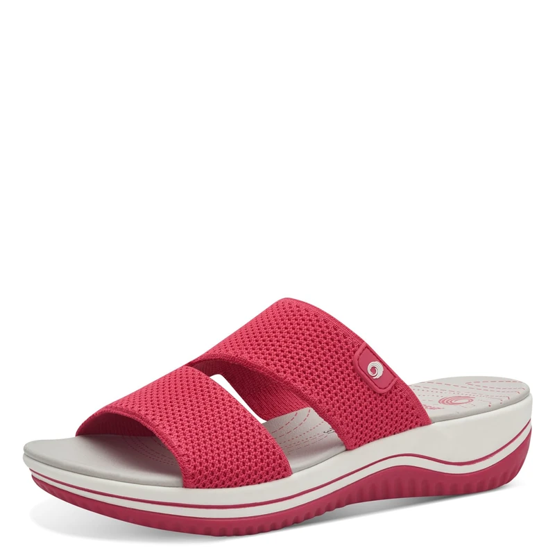 Jana Coshy: Vacation for Your feet - A Bunion Optimized Extra Width Waterproof Vegan Mule, Fuchsia (red), 4 UK