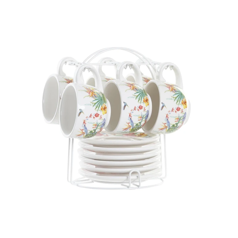 Coffee Set 6 Dolomite 20X18X20 180 ML Tropic Garden - Image 1