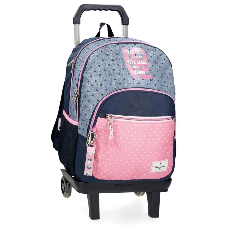 Pepe Jeans Noni Denim Backpack, Colourful, Backpack 46 + Trolley