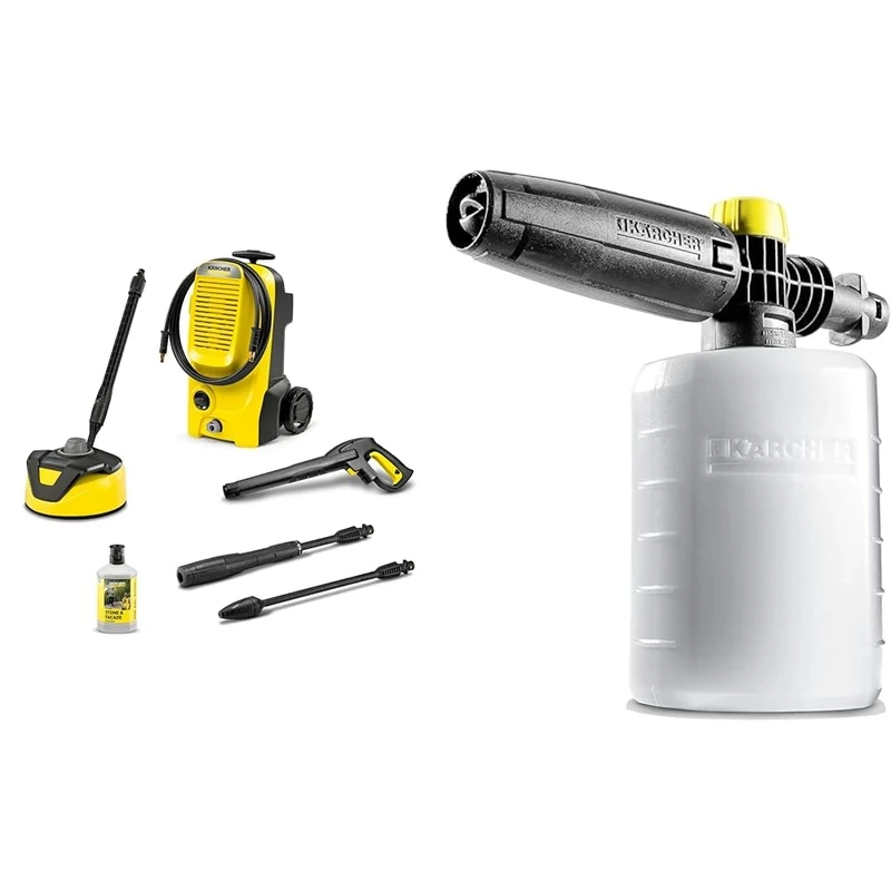 Bundle of Kärcher K 5 Classic Home Pressure Washer + Kärcher FJ6 Foam Nozzle - Pressure Washer Accessory,Multi,0.6L