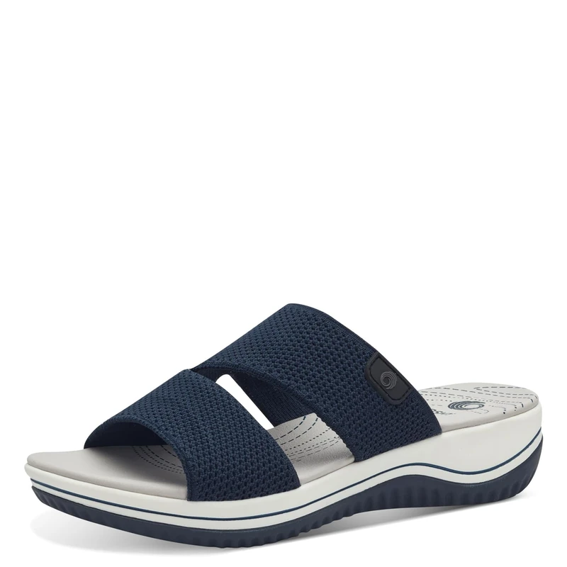 Jana Coshy: Vacation for Your feet - A Bunion Optimized Extra Width Waterproof Vegan Mule, Midnight Blue (Blue), 6.5 UK