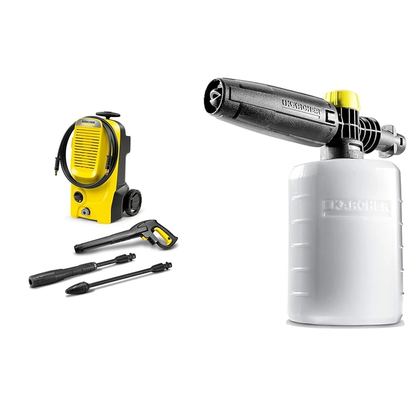 Bundle of Kärcher K 5 Classic Pressure Washer + Kärcher FJ6 Foam Nozzle - Pressure Washer Accessory,Multi,0.6L